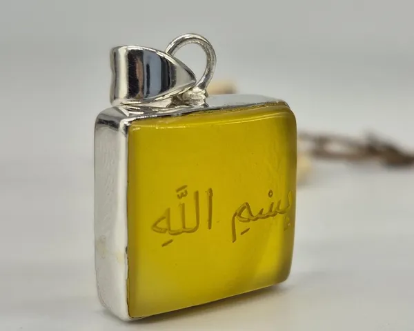 Yellow_Agate_Sterling_Silver_Bismillah_Engraved_Pendant_For_Men