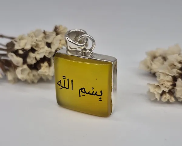 Yellow_Agate_925_Sterling_Silver_Bismillah_Engraved_Pendant_For_Men