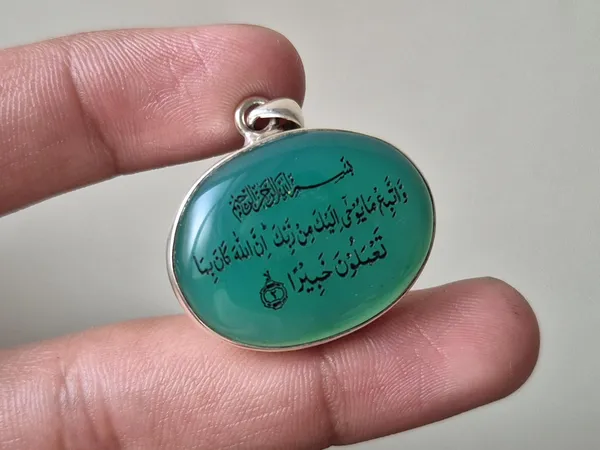 Sky_Blue_Agate_925_Sterling_Silver_Quranic_Verse_Engraved_Pendant_For_Men