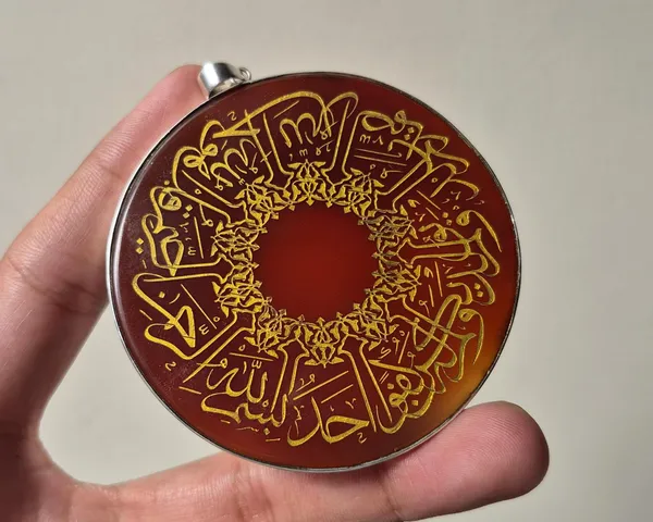Maroon_Agate_Sterling_Silver_Surah_Ikhlas_Engraved_Pendant_For_Men
