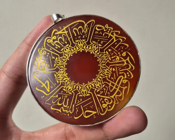 Maroon_Agate_Sterling_Silver_Surah_Ikhlas_Engraved_Pendant_For_Men