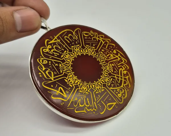 Maroon_Agate_Sterling_Silver_Surah_Ikhlas_Engraved_Pendant_For_Men