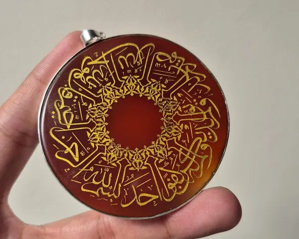 Maroon_Agate_Sterling_Silver_Surah_Ikhlas_Engraved_Pendant_For_Men