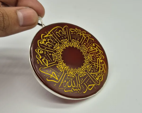 Maroon_Agate_Sterling_Silver_Surah_Ikhlas_Engraved_Pendant_For_Men