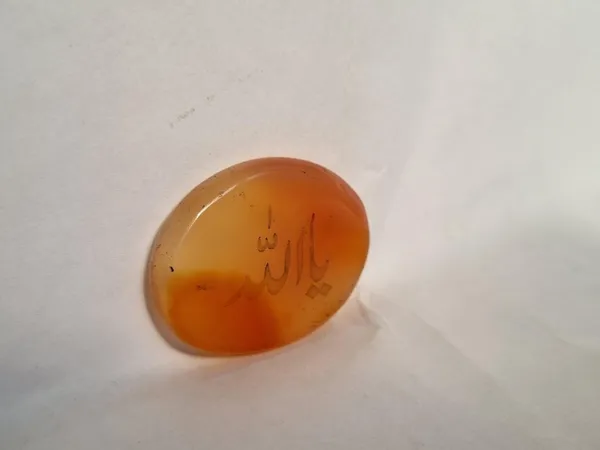 Orange_Agate_Ya_Allah_Engraved_Islamic_Pendant_For_Men