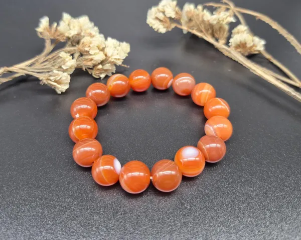 Maroon_Agate_Stone_Stretchable_Beaded_Bracelet_For_Men_And_Women