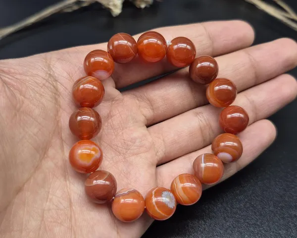 Maroon_Agate_Stone_Stretchable_Beaded_Bracelet_For_Men_And_Women
