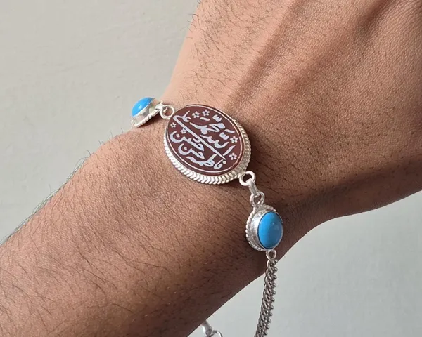 Multicolor_Agate_Turquoise_German_Silver_Adjustable_Bracelet_For_Men_And_Women