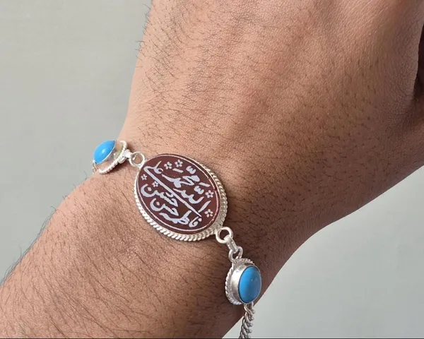Multicolor_Agate_Turquoise_German_Silver_Adjustable_Bracelet_For_Men_And_Women