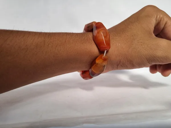 Maroon_Carnelian_Agate_Beaded_Stone_Bracelet_For_Unisex