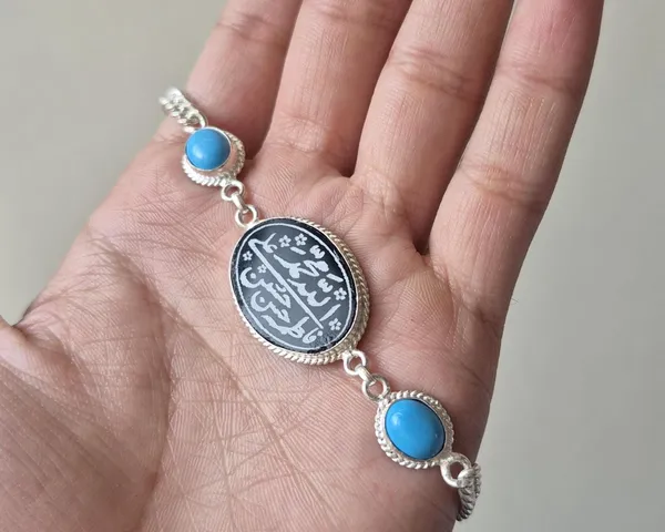 Multicolor_Agate_Panjtan_Paak_Adjustable_Bracelet_For_Unisex