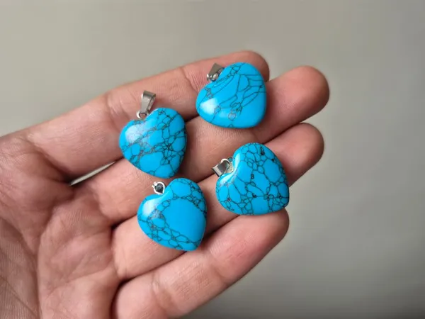 Sky_Blue_Synthetic_Turquoise_Heart_Shaped_Pendant_For_Men