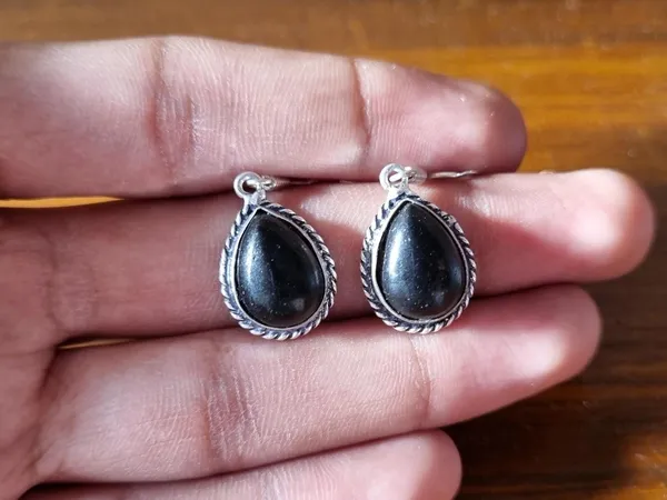Black_Onyx_Stone_Teardrop_Earrings_For_Women