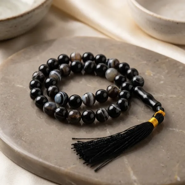 Black_Sulemani_Agate_33-Bead_Tasbih_Prayer_Beads