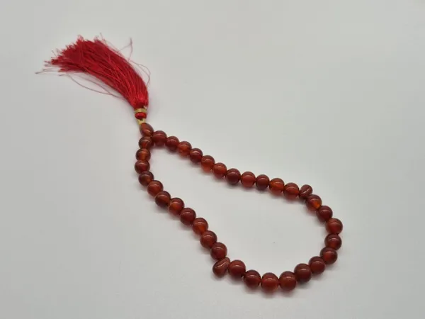 Maroon_Agate_Natural_Stone_33_Beads_Islamic_Tasbih