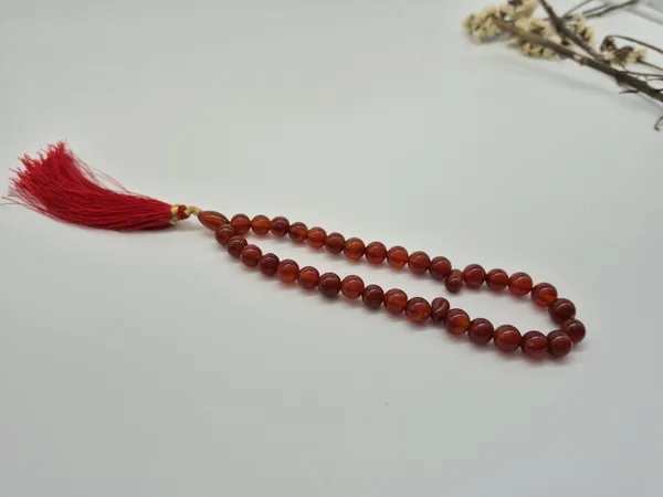 Maroon_Agate_Natural_Stone_33_Beads_Islamic_Tasbih