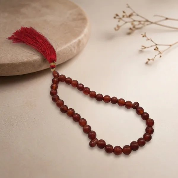 Maroon_Agate_Natural_Stone_33_Beads_Islamic_Tasbih