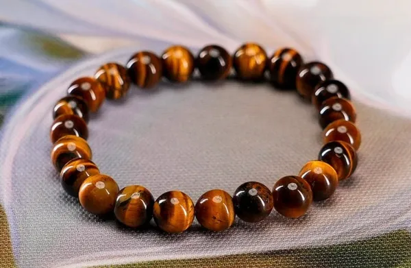Maroon_Tiger_Eye_Beaded_Stretch_Bracelet_For_Men_And_Women