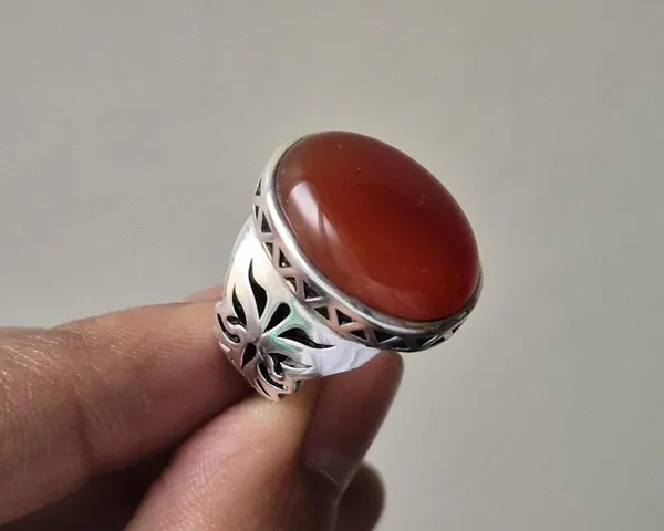 Red_Agate_Silver-Plated_Handcrafted_Ring_For_Men_,_Aqeeq_Ring