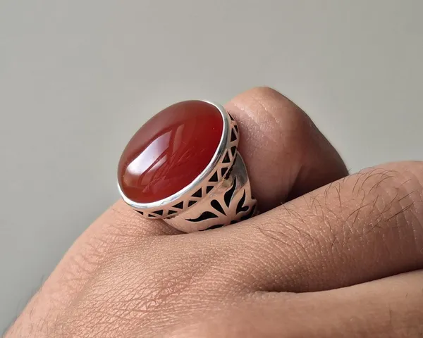 Red_Agate_Silver-Plated_Handcrafted_Ring_For_Men_,_Aqeeq_Ring