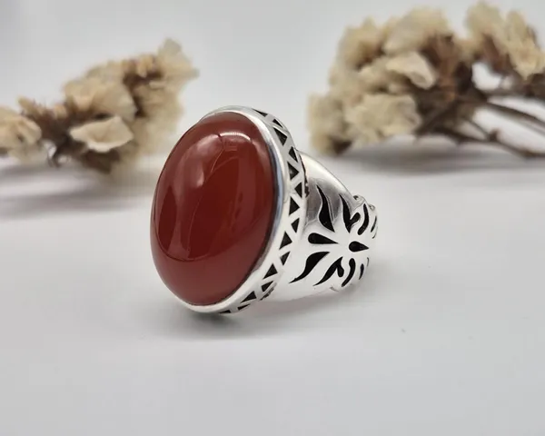 Red_Agate_Silver-Plated_Handcrafted_Ring_For_Men_,_Aqeeq_Ring