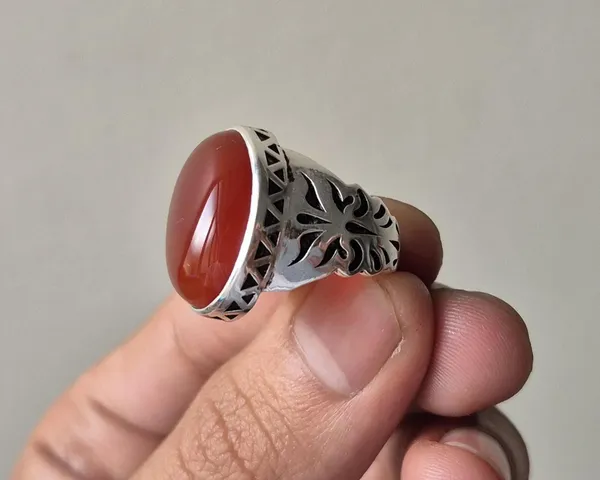 Red_Agate_Silver-Plated_Handcrafted_Ring_For_Men_,_Aqeeq_Ring