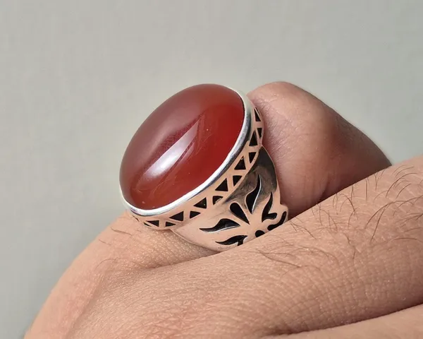 Red_Agate_Silver-Plated_Handcrafted_Ring_For_Men_,_Aqeeq_Ring