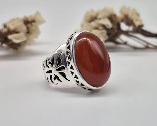 Red_Agate_Silver-Plated_Handcrafted_Ring_For_Men_,_Aqeeq_Ring