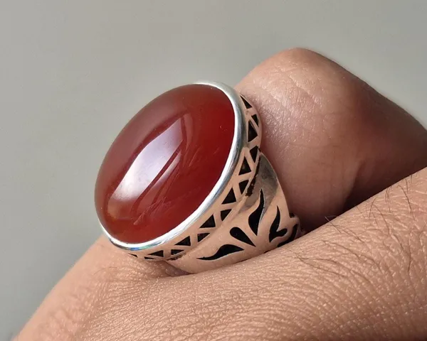 Red_Agate_Silver-Plated_Handcrafted_Ring_For_Men_,_Aqeeq_Ring