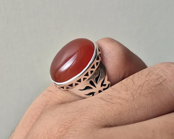 Red_Agate_Silver-Plated_Handcrafted_Ring_For_Men_,_Aqeeq_Ring