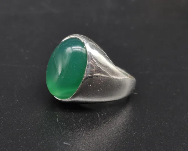 Green_Agate_German_Silver_Handcrafted_Onyx_Ring_For_Men