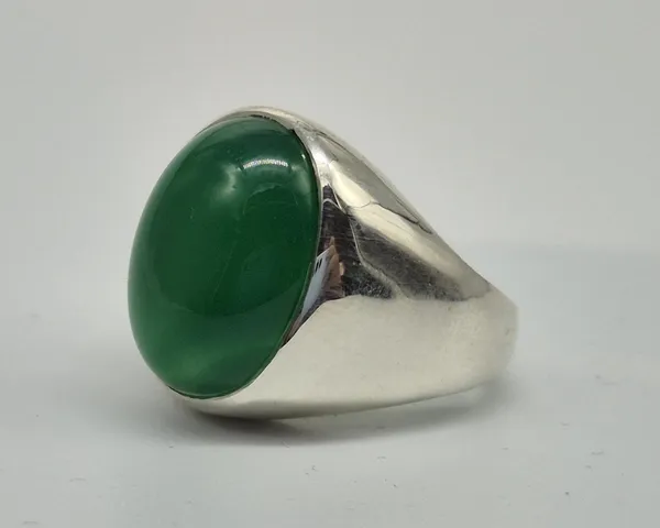 Green_Agate_German_Silver_Handcrafted_Onyx_Ring_For_Men
