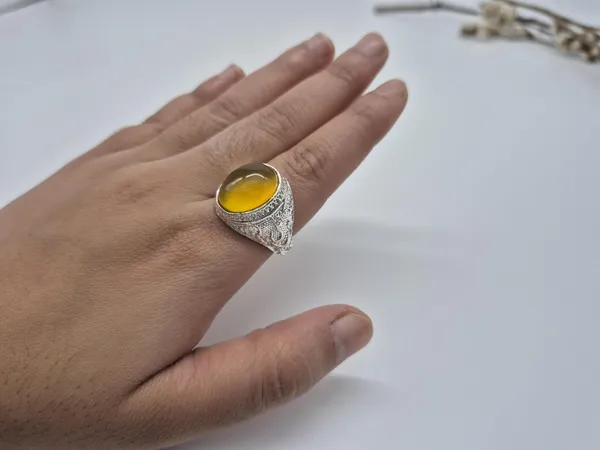 Islamic_Aqeeq_(Agate)_Ring,_Islamic_Ring,_ALI_Ring,_aqeeq,_Yellow_Aqeeq_Ring,_Islamic_Jewelry,_Natural_Aqeeq_Ring,_Muslim_Ring,_Agate