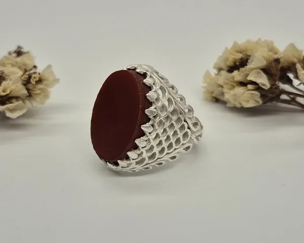 Red_Agate_Silver-Plated_Aqeeq_Ring_For_Men