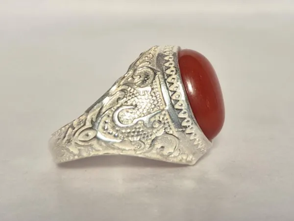 Islamic_Aqeeq_(Agate)_Ring,_Islamic_Ring,_ALI_Ring_aqeeq,_Red_Aqeeq_Ring,_Islamic_Jewelry,_Natural_Aqeeq_Ring,_Muslim_Ring