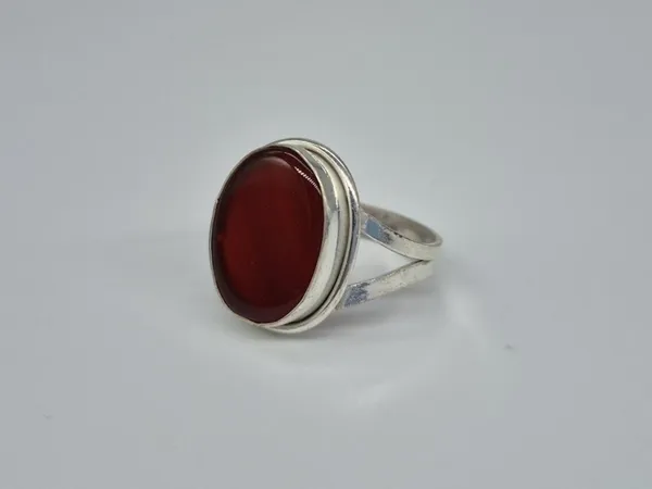 Red_Agate_White_Metal_Aqeeq_Ring_For_Men_,_Handmade_Aqeeq_Ring