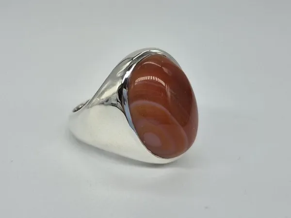 Red_Agate_German_Silver_Handcrafted_Ring_For_Men