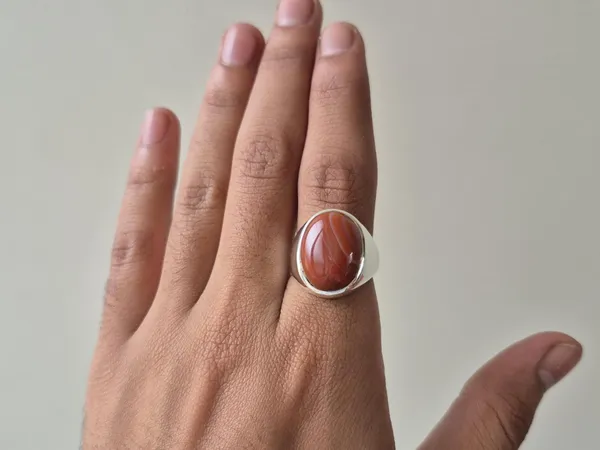 Red_Agate_German_Silver_Handcrafted_Ring_For_Men
