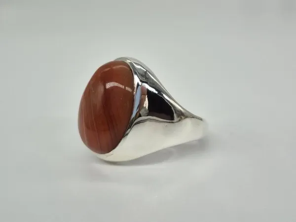 Red_Agate_German_Silver_Handcrafted_Ring_For_Men