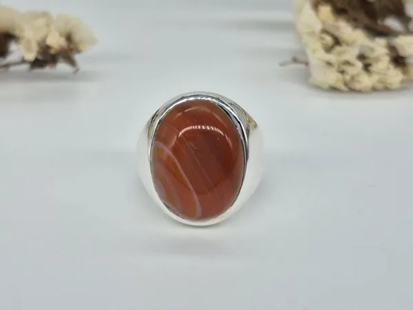 Red_Agate_German_Silver_Handcrafted_Ring_For_Men