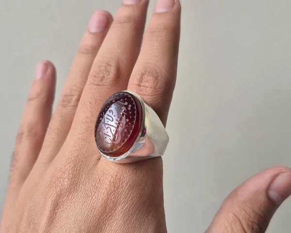 Red_Agate_German_Silver_Arabic_Calligraphy_Ring_For_Men