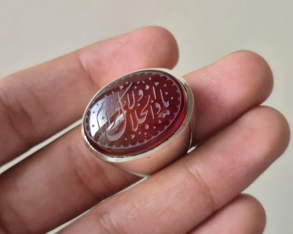 Red_Agate_German_Silver_Arabic_Calligraphy_Ring_For_Men