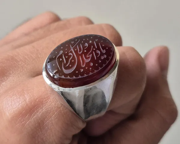 Red_Agate_German_Silver_Arabic_Calligraphy_Ring_For_Men