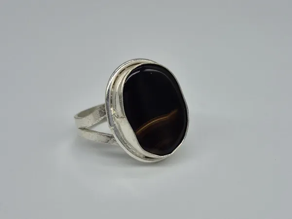 Black_Agate_Silver_Plated_Islamic_Ring_For_Men