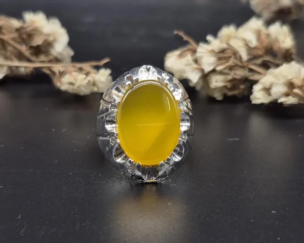 Yellow_Agate_German_Silver_Handcrafted_Ring_For_Men
