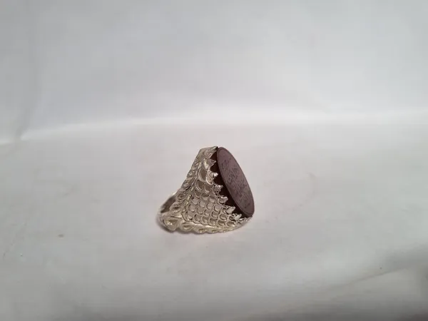 Red_Agate_Silver_Plated_Ayat_E_Karima_Engraved_Ring_For_Men