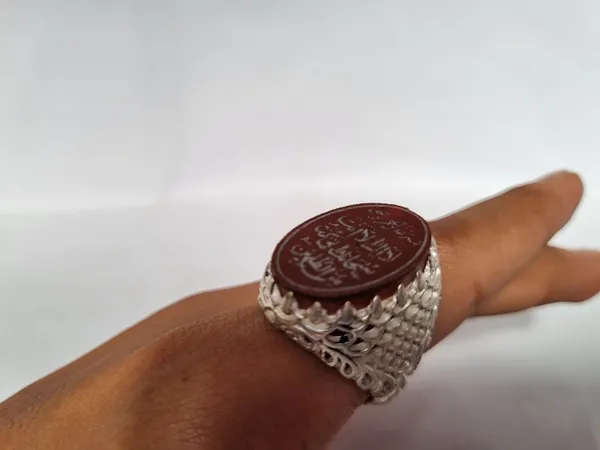 Red_Agate_Silver_Plated_Ayat_E_Karima_Engraved_Ring_For_Men
