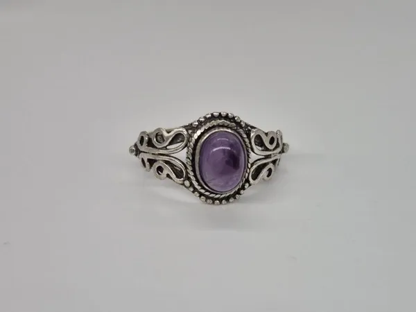 Purple_Amethyst_Stone_Adjustable_Handcrafted_Ring_For_Men