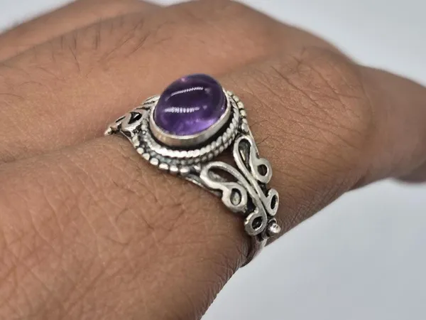 Purple_Amethyst_Stone_Adjustable_Handcrafted_Ring_For_Men