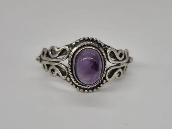 Purple_Amethyst_Stone_Adjustable_Handcrafted_Ring_For_Men